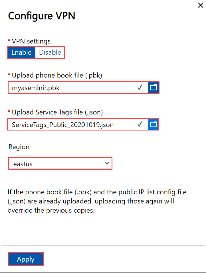 Configure VPN local UI 2