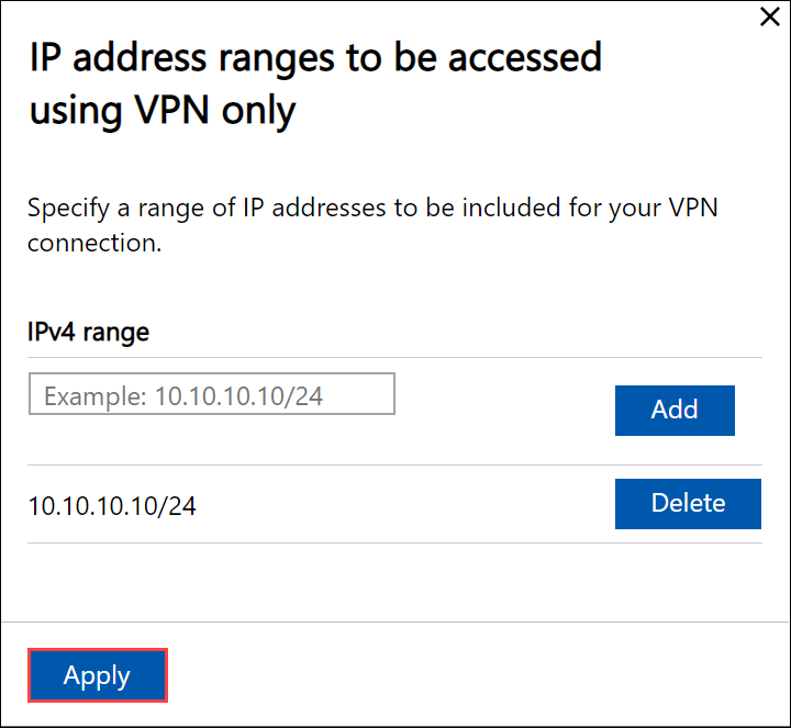 Configure VPN local UI 3