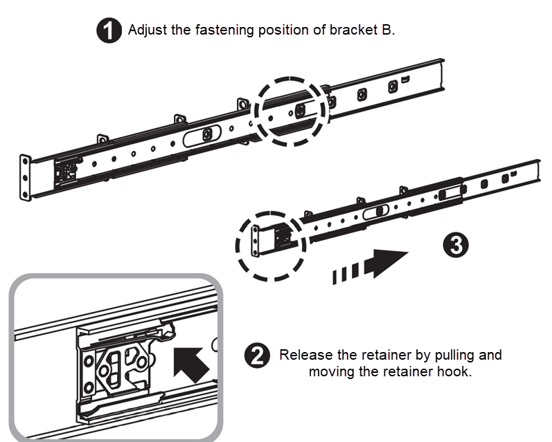 Adjust Bracket B fastening position.