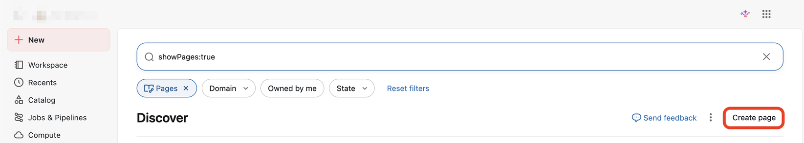 Create a new page