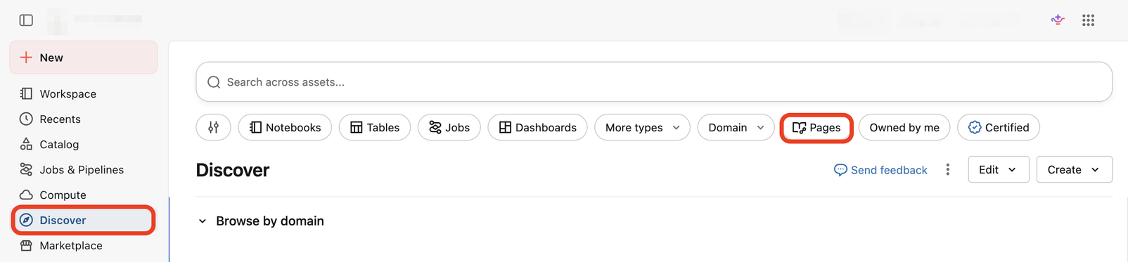 How to access Pages from the Discover page