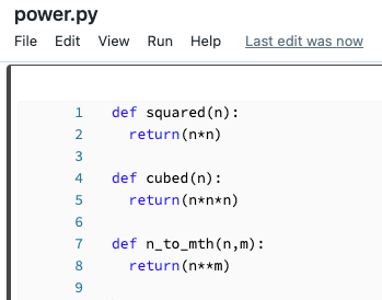 file that defines functions