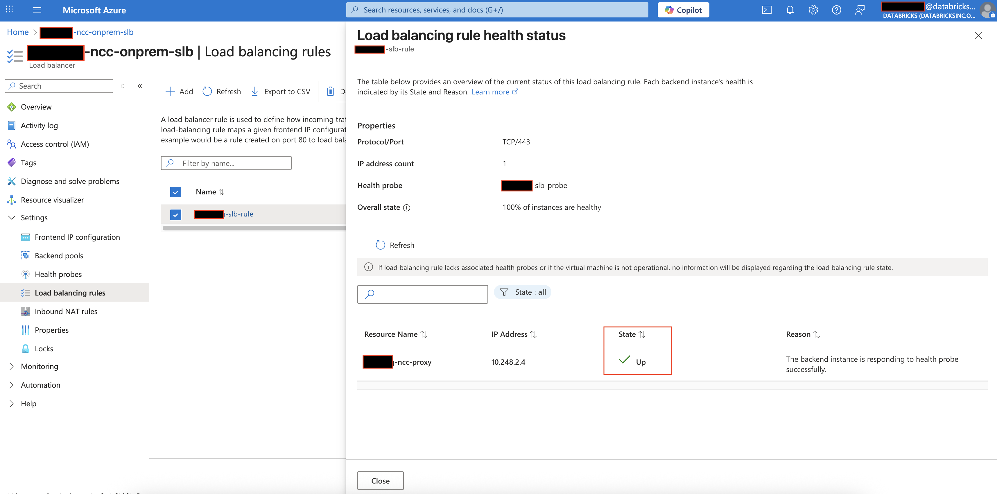 Verify healthy state