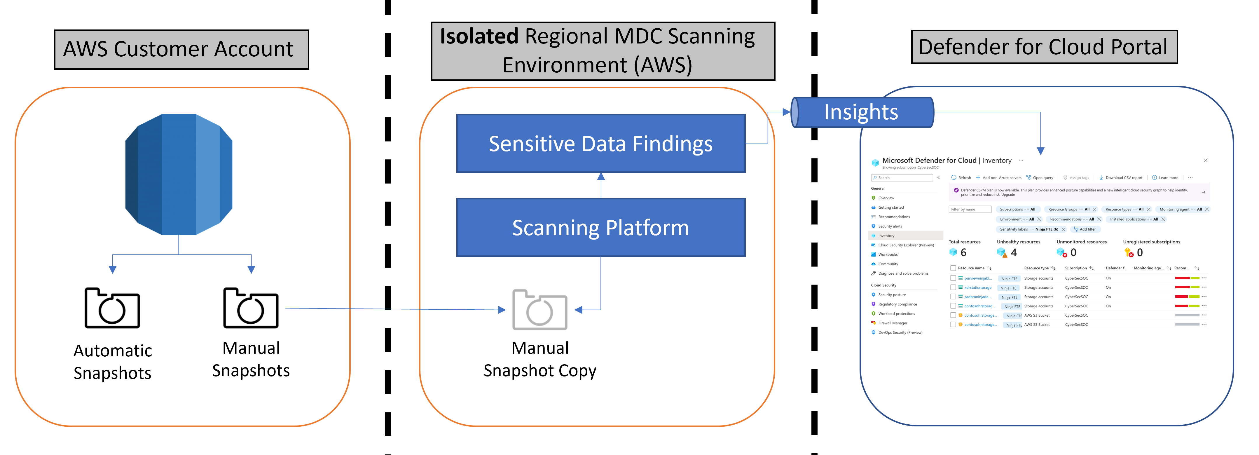 Diagram explaining the RDS scanning platform.
