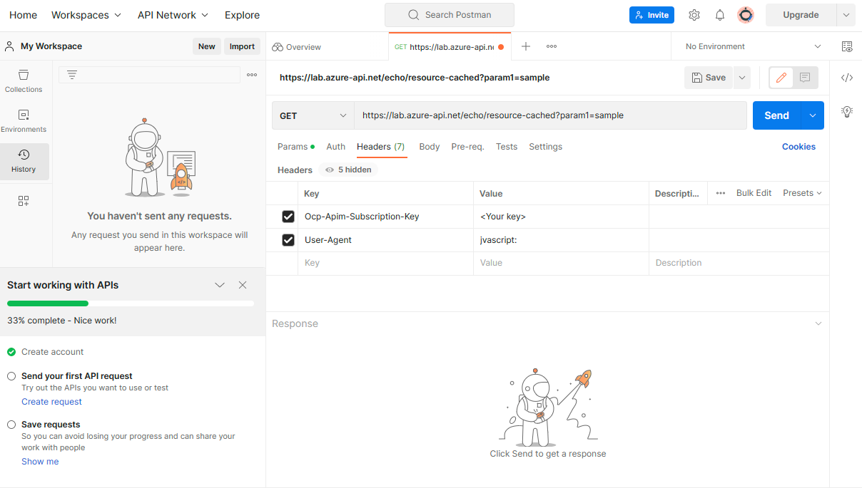 Screenshot that shows where to enter the keys and their values in Postman.