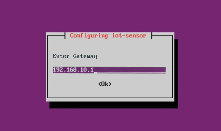 Screenshot of the Enter Gateway screen.