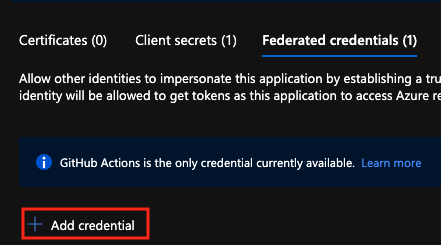 Add the federated credential