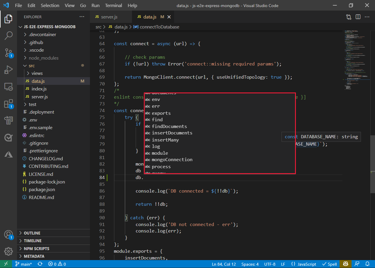 Develop Node.js with Visual Studio Code - JavaScript on Azure | Microsoft  Learn