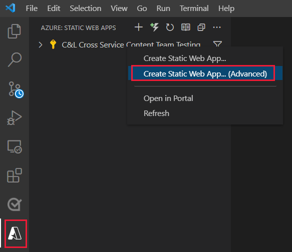Visual Studio Code screenshot with Visual Studio extension