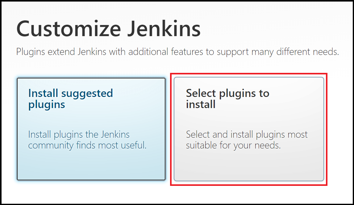Select the option to install selected plug-ins