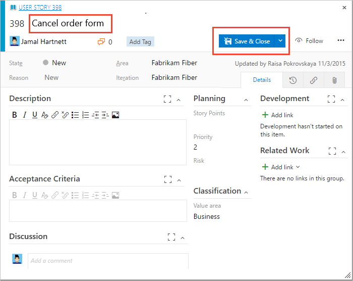 View and add work items from Work Items page Azure Boards