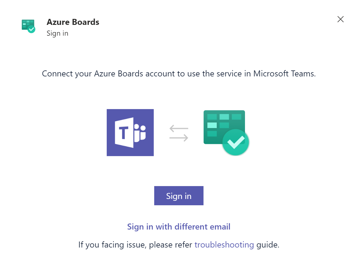 Connect and authenticate yourself to Azure Boards.