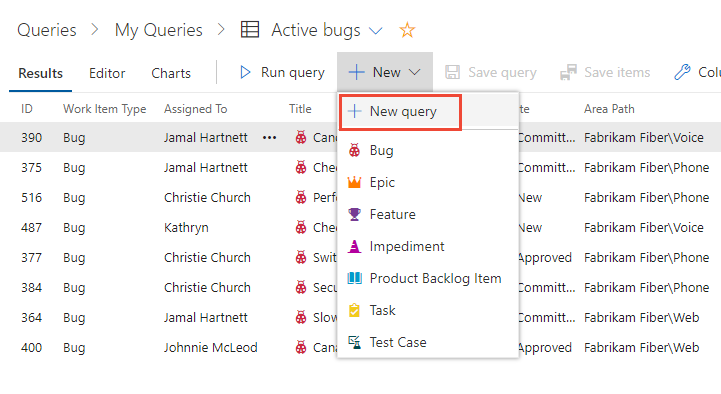 Screenshot to Add new query, new experience.