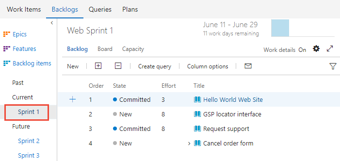 krølle tro Optimisme Add tasks to support sprint planning - Azure Boards | Microsoft Learn