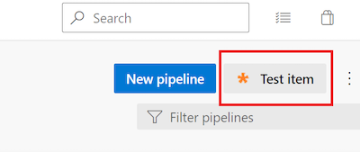 Pipeline details view, header menu