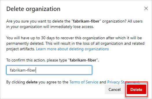 delete-or-remove-an-organization-azure-devops-services-microsoft-learn