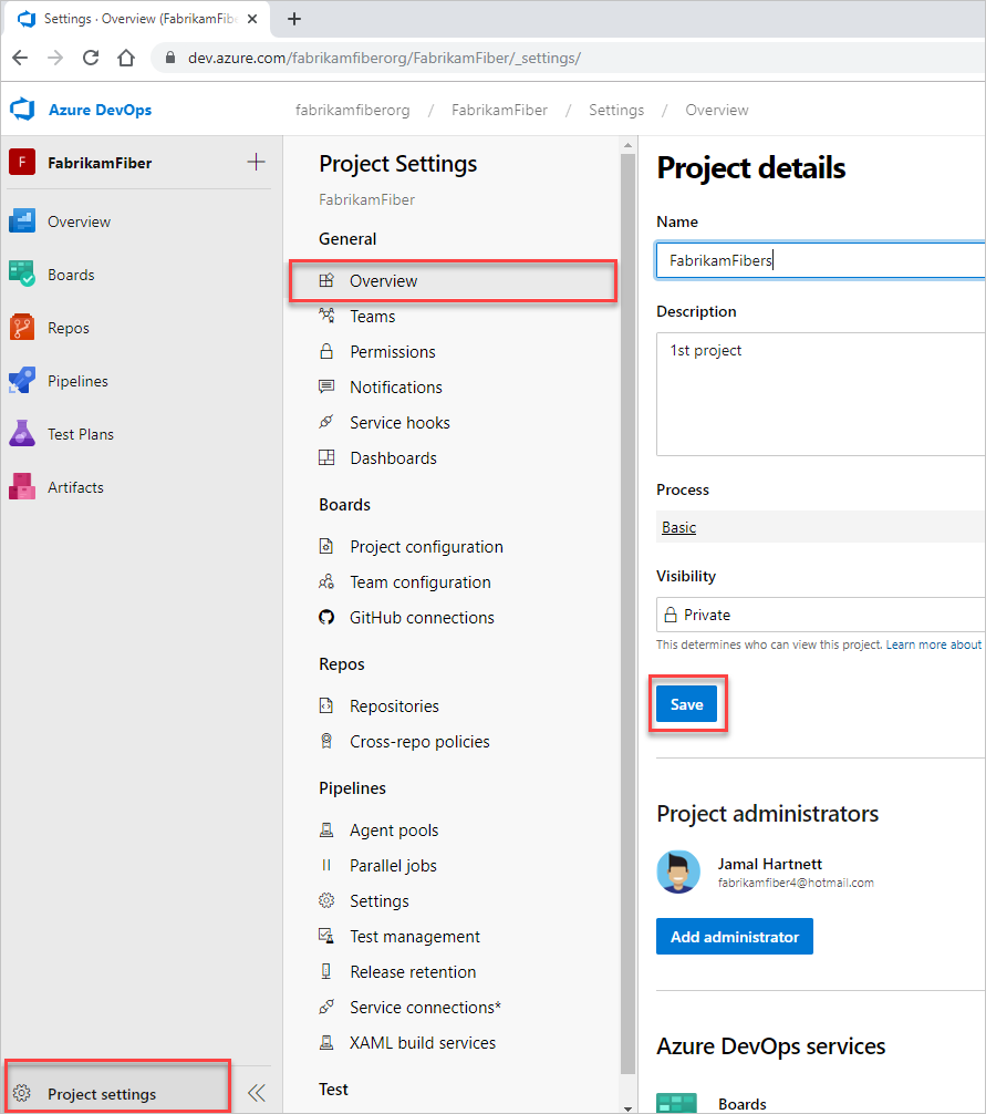 Rename a project - Azure DevOps | Microsoft Learn