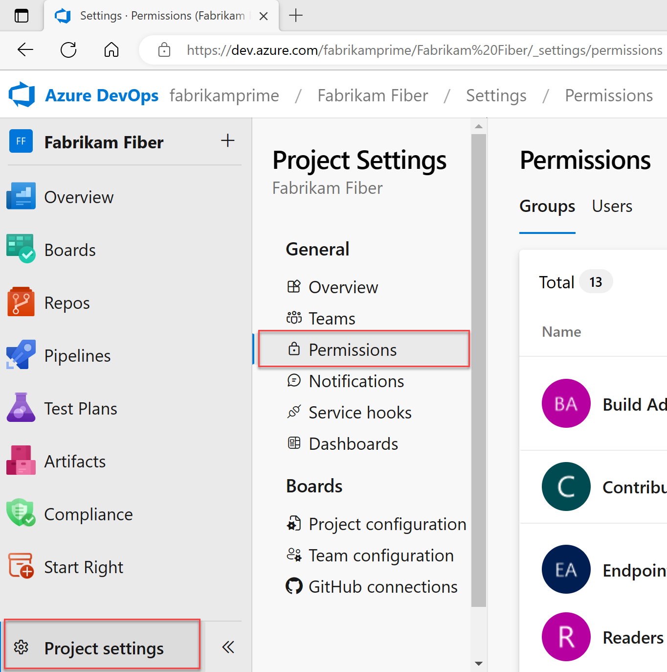 Project Security Group Permissions r/azuredevops