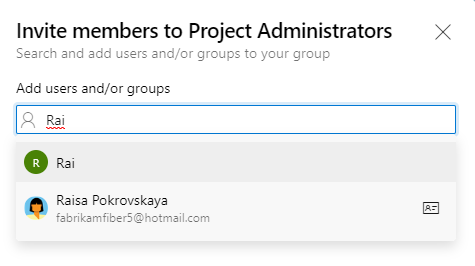Screenshot showing the Add users and group dialog, preview page.