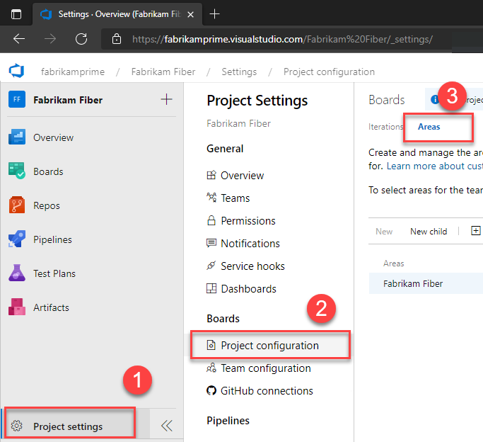 Screenshot showing opening Project Settings>Work>Project Configuration.