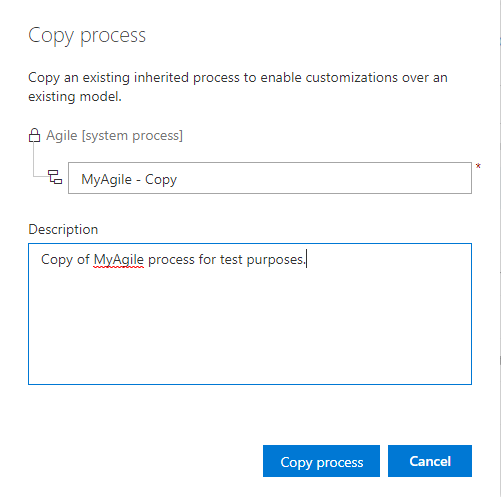 Copy process dialog.