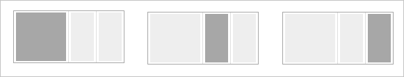 Illustration of 3-column page layout for work item form.