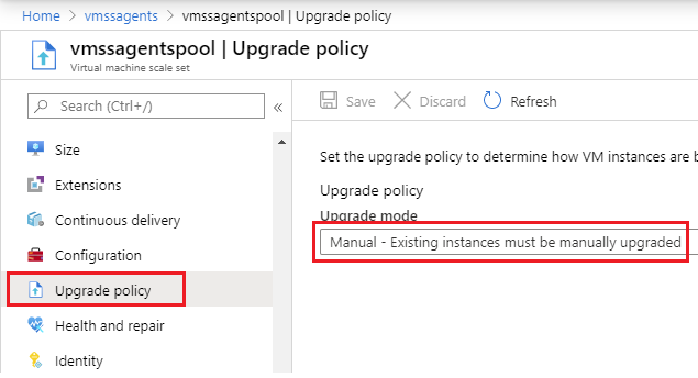 Verify upgrade policy.