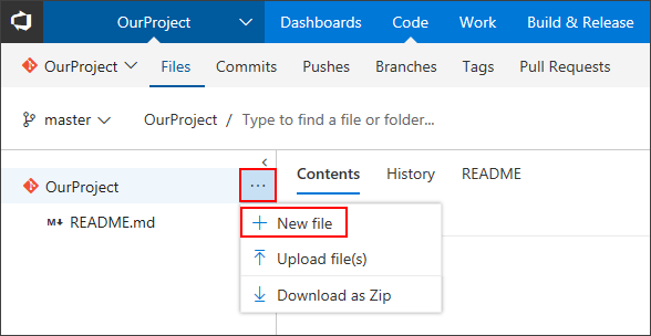 Select the 'New -> File' option