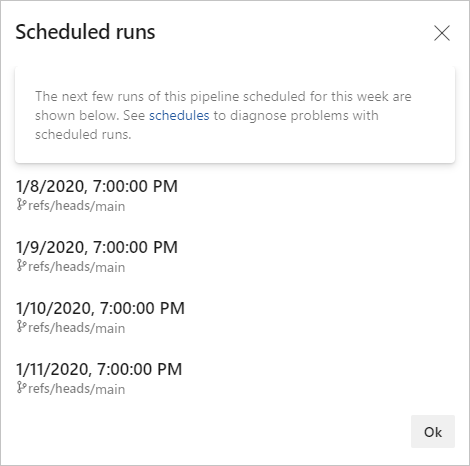 Scheduled runs
