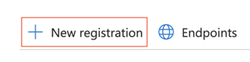 Screenshot that shows a new app registration.