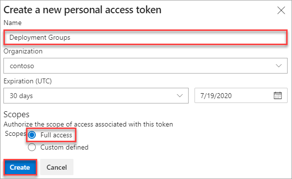 Creating a personal access token