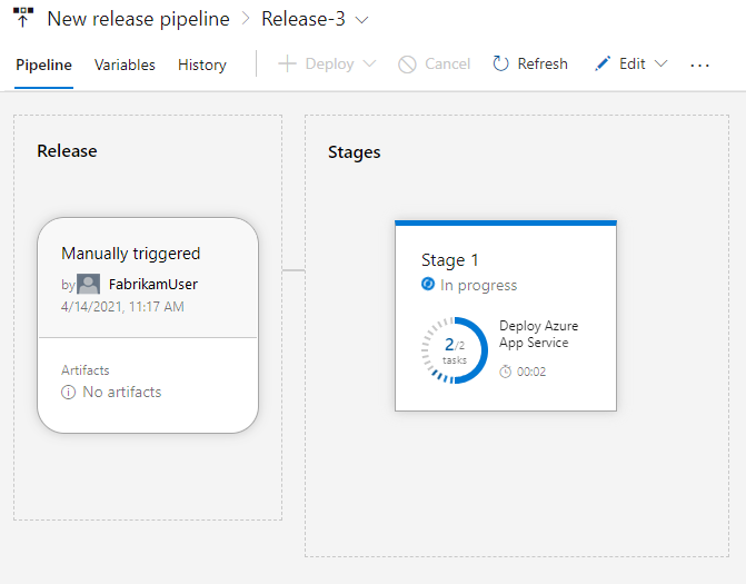 Visualize release pipelines progress and test summary - Azure Pipelines