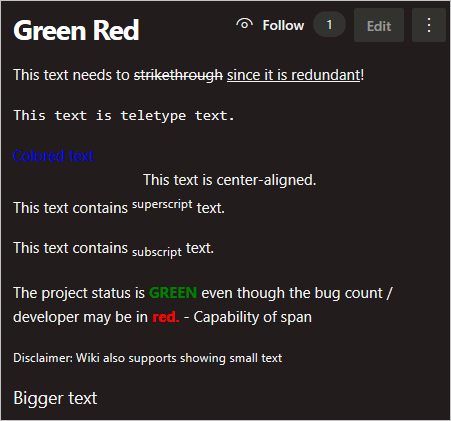 Red, Wiki