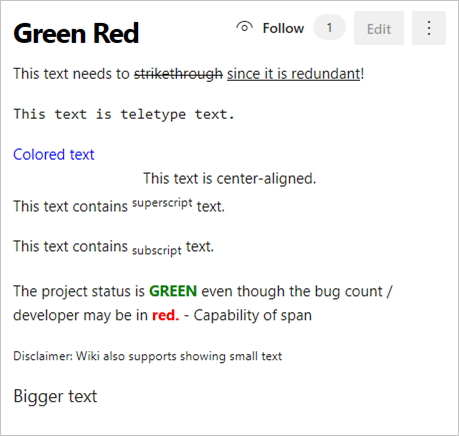 Red, Wiki