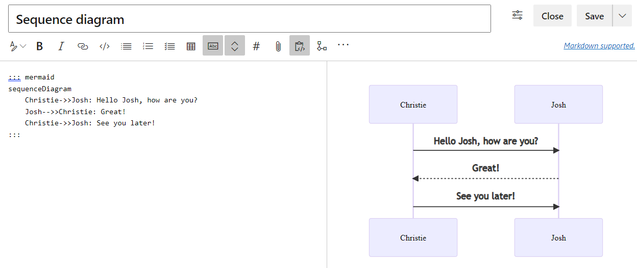 Markdown syntax for files, widgets, wikis - Azure DevOps