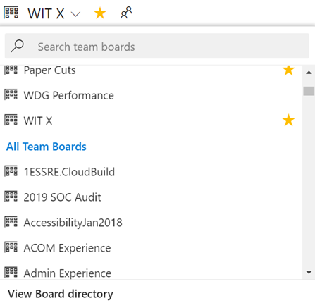 See all teams in Boards search.
