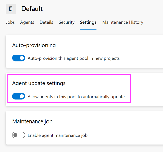 Disable automatic agents upgrades at a pool level.