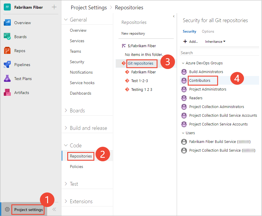 Set Git Branch Security And Permissions Azure Repos Microsoft Learn Riset