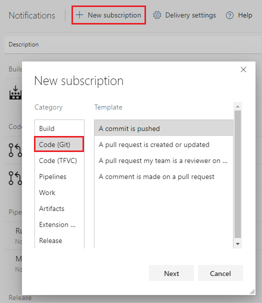 Screenshot that shows Subscribe to emails.