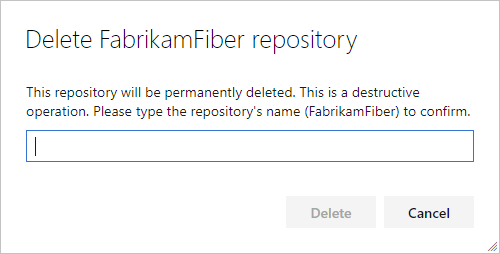 Delete repository confirm
