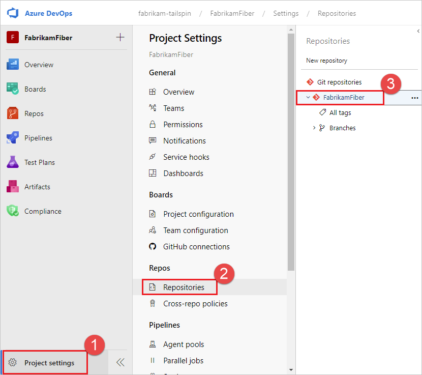 Set Git repository settings - Azure Repos | Microsoft Learn