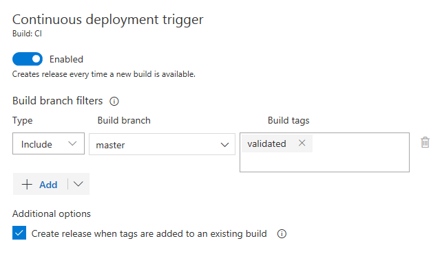 build tag trigger