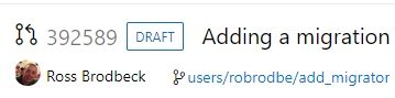 Screenshot of a pull request showing that it is a DRAFT."