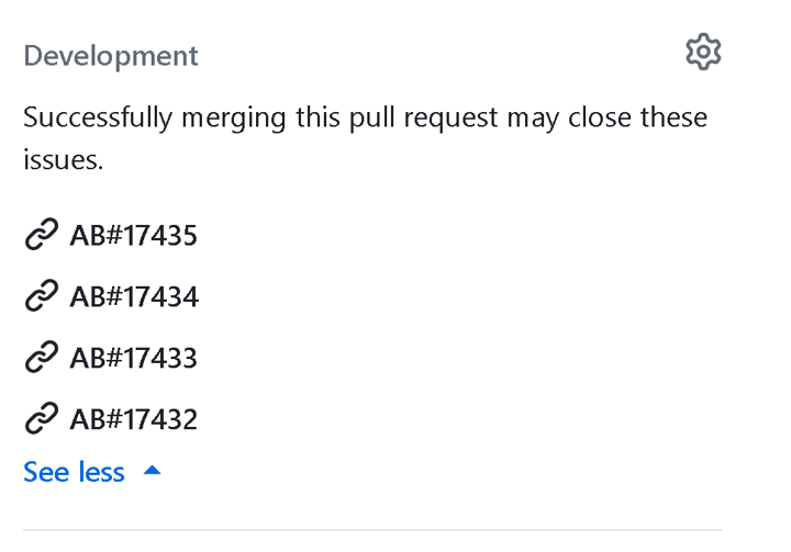 AB# links on GitHub PR