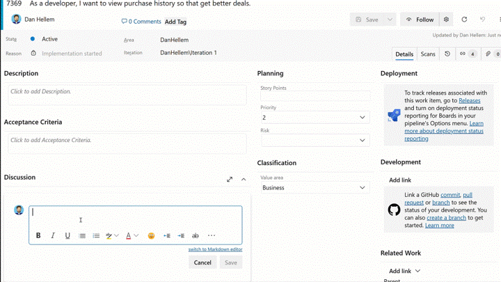 Gif to demo pull request mentions