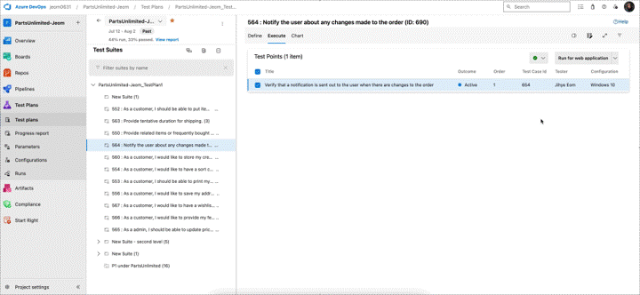 Gif to demo auto-pause manual test run