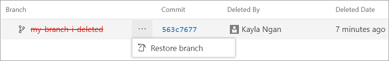 Restore deleted branches