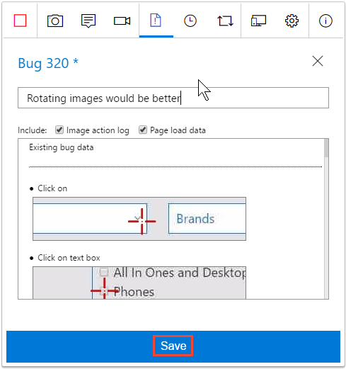 Save the findings to the existing bug.