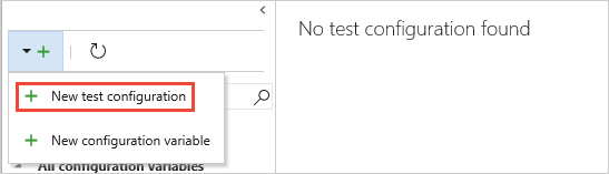 Adding a new test configuration