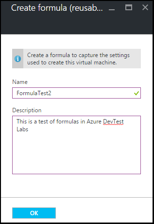 Create formula page